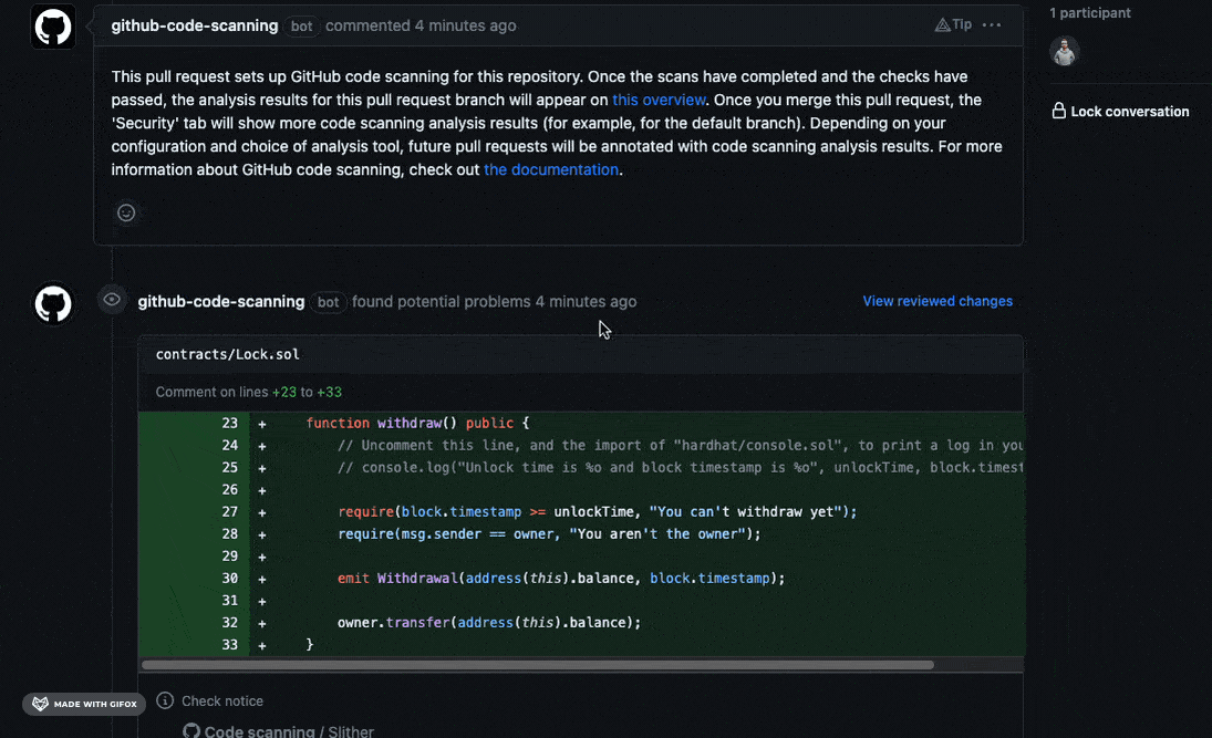 GitHub slither comments